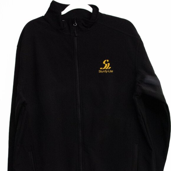 Sturdy-Lite Black Full-Zip Fleece Jacket With Logo Embroidery Unisex Size XL - Picture 4 of 8